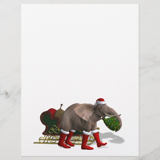 Lámina Dulce Santa Claus Elephant (Anverso)