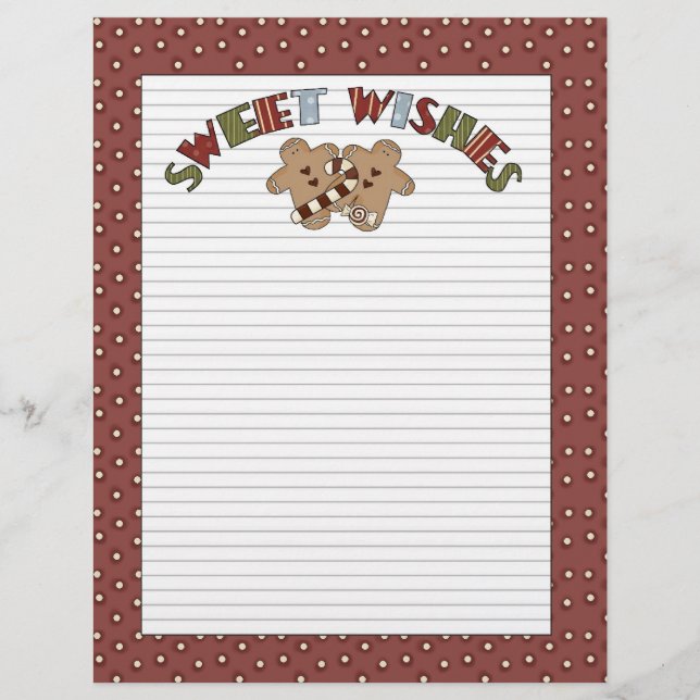 Lámina Dulces deseos Cookie Holiday Letterhead (Anverso)
