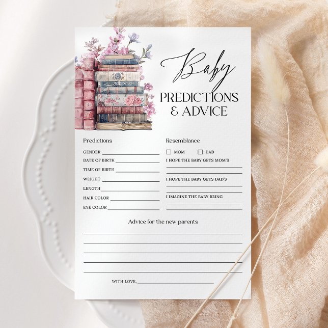 Lámina Dulces predicciones y consejos para el bebé: Libro (Subido por el creador)