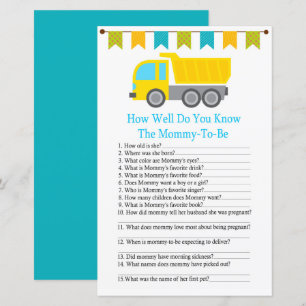 Lámina Dump truck cuan bien sabes lo que es el juego de l