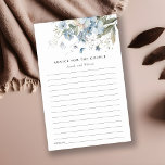 Lámina Dusky Blue Cottage Consejo Floral Para Ducha Parej<br><div class="desc">Dusky Blue Watercolor Cottage Floral Collection.- es un elegante guion acuarela Ilustracion de suaves y delicadas flores de prado morado azul perfecto para su primavera de verano y su boda y fiestas de campo. Es muy fácil de personalizar, con sus datos personales. Si necesita cualquier otro producto o personalización que...</div>