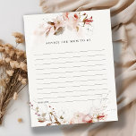 Lámina Dusky Fall Floral Advance para Mamá Baby Shower<br><div class="desc">Dusky Fall Marsala Rubor Floral Watercolor Collection.- es un elegante guion Ilustracion acuarela de color pastel sutiles y floral otoño con hojas secas perfecto para su otoño, boda y fiestas. Es muy fácil de personalizar, con sus datos personales. Si necesita cualquier otro producto o personalización que coincida, por favor envíe...</div>
