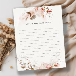 Lámina Dusky Fall Floral Advance para Mamá Baby Shower