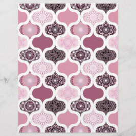 Lámina Dusky Rosa Dot Mandalas Papel de cuaderno de cuadr