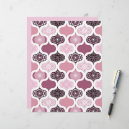 Lámina Dusky Rosa Dot Mandalas Papel de cuaderno de cuadr