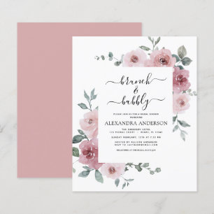 Lámina Duste presupuesto Brunch rosado y ducha Bubbly Bri