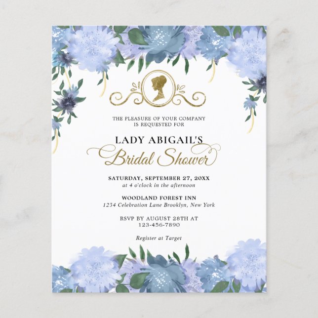 Lámina Duste presupuesto Floral Azul Floral Victoriana Du (Anverso)