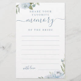 Lámina Dusty azul floral comparte la memoria ducha de nov