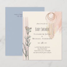 Dusty Blue Baby Shower Boho