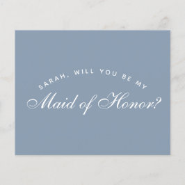 Lámina Dusty Blue Budget Maid of Honor Proposal