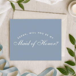 Lámina Dusty Blue Budget Maid of Honor Proposal