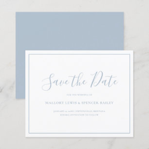 Lámina Dusty Blue Budget Wedding Save the Date
