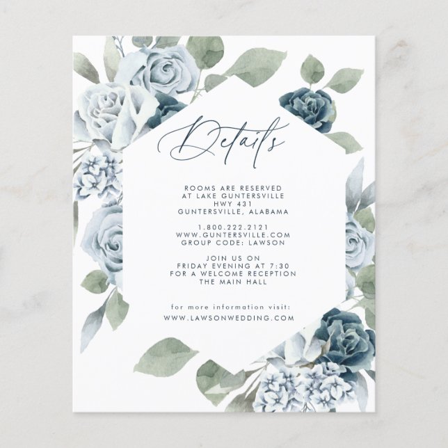 Lámina Dusty Blue Details Card (Anverso)