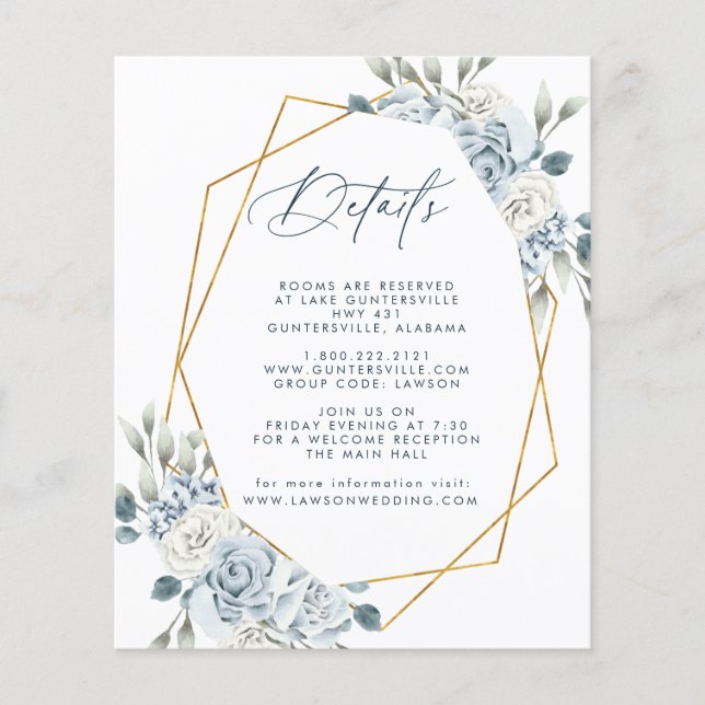 Lámina Dusty Blue Details Card (Anverso)