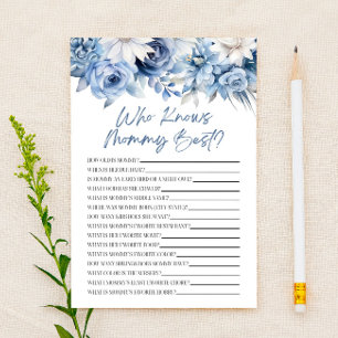 Lámina Dusty Blue Floral que conoce a mi mamá del juego d