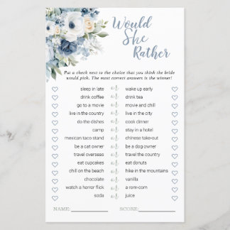 Lámina Dusty Blue Prefiere Un Juego De Ducha De Novias