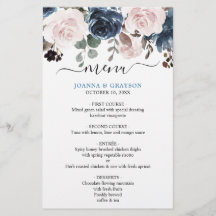 Dusty Blue Rubor Boda Floral Rosa