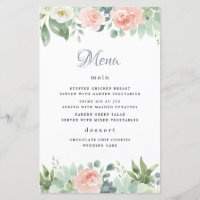 Dusty Blue Rubor Floral Garden Bodas Cartas de men