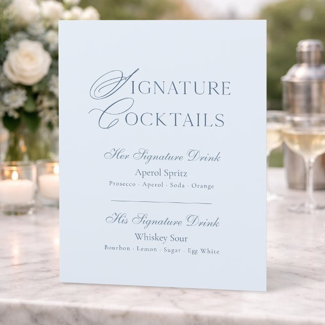 Lámina Dusty Blue Signature Cocktails Sign (Subido por el creador)