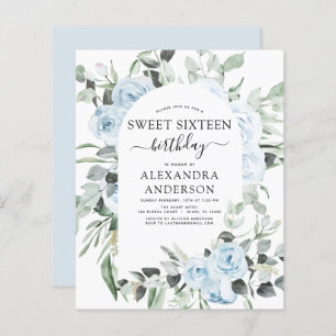 Lámina Dusty Blue Sweet 16 cumpleaños