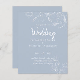 Lámina Dusty Blue White Magnolias Boda