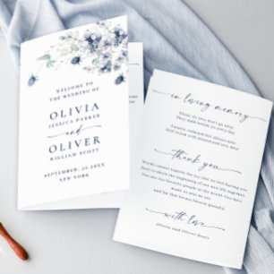 Lámina Dusty Blue Winter Foliage Boda Ceremony