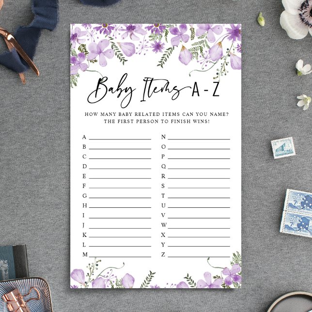 Lámina Dusty Lilac Florals Baby Items Juego de Baby Showe (Subido por el creador)