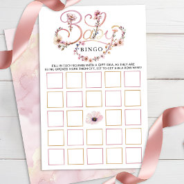 Lámina Dusty Pink Wildflower Baby Shower Bingo - Boho Flo