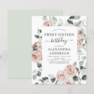 Lámina Dusty Presupuesto Dulce Rosa Dieciséis Cumpleaños