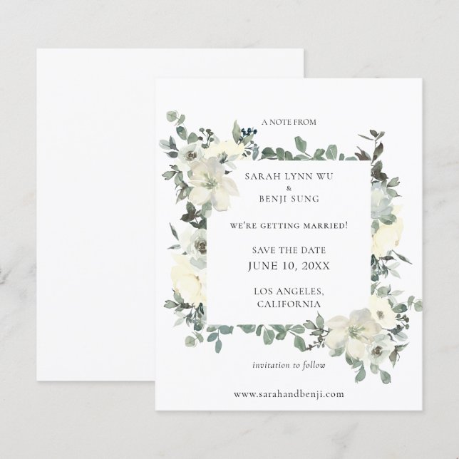 Lámina Dusty presupuesto Floral azul y blanca Salven la f (Anverso / Reverso)