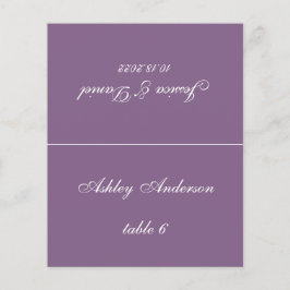 Lámina Dusty Purple Boda Place Card Nombre de invitado im