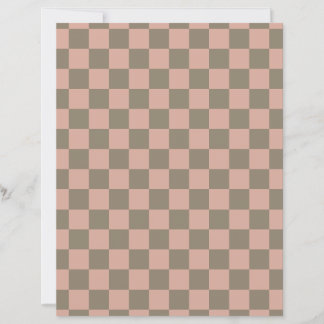 Lámina Dusty Rose & Sage Green Checkered Scrapbook Paper