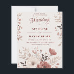 Lámina Dusty Rubor Floral Budget Wedting<br><div class="desc">Celebra tu amor con esta atractiva invitación a la boda de presupuestos florales en Rubor, diseñada para parejas que buscan elegancia sin compromiso. Esta invitación, con flores de color rosa suave, vegetación silenciosa y un diseño minimalista, combina el romanticismo y la sencillez para un aspecto atemporal. Ideal para bodas en...</div>