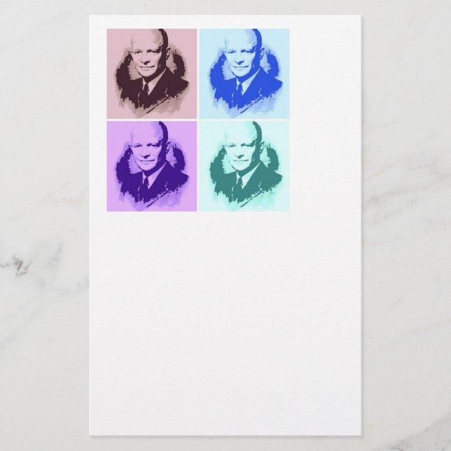 Lámina Dwight D Eisenhower Pop Art (Anverso)