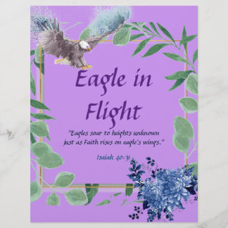Lámina Eagle In Flight Poem Personalized Paper Stationati