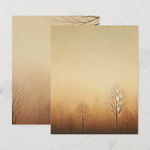 Lámina Earthy Brown Sunset Otumnal Scrapbook Paper