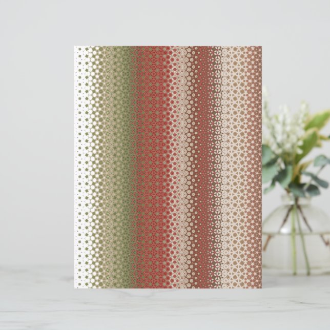 Lámina Earthy Red-Green Abstract Scrapbooking Paper (Anverso de pie)