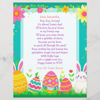 Lámina Easter Bunny Letter and Question Game for Children