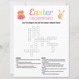 Lámina Easter Crossword Game