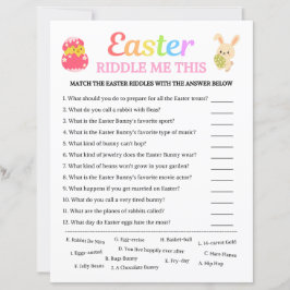 Lámina Easter Riddle Me Este Juego