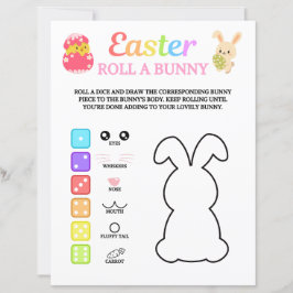Lámina Easter Roll A Bunny Game