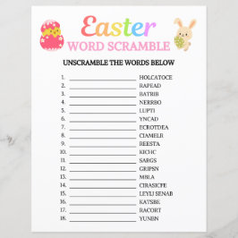 Lámina Easter Word Scramble Game