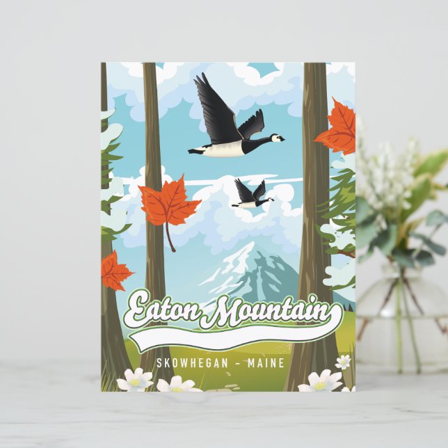 Lámina Eaton Mountain Skowhegan, Maine (Anverso de pie)