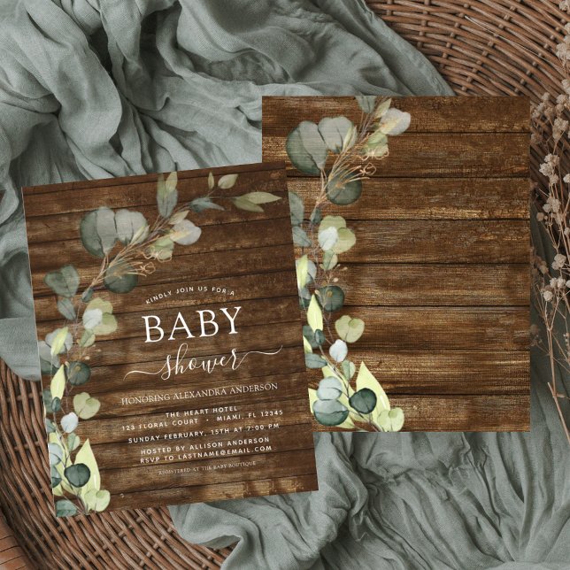 Lámina Ecoenergía eléctrica Baby Shower Eucalyptus Rustic (Subido por el creador)
