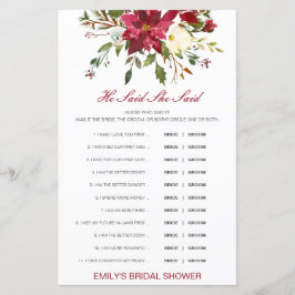 Lámina Editable Dijo Que Dijo Juego De Ducha De Boda