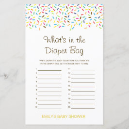Lámina Editable Qué hay en el juego de Baby Shower de la 