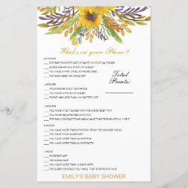 Lámina Editable Qué hay en tu juego de Baby Shower para t