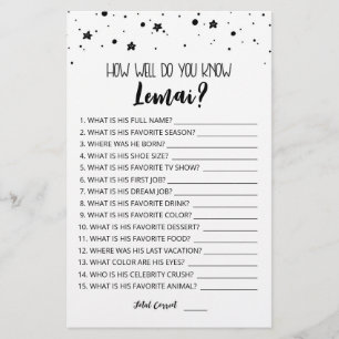 Lámina Editable ¿Qué tan bien conoces al niño de cumpleañ