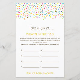 Lámina Editable What's in the Bag Baby Shower Game
