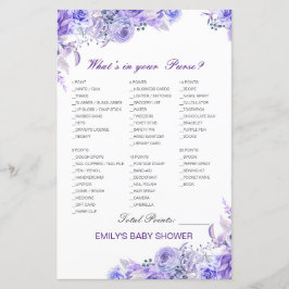 Lámina Editable What's on your Purse Bridal, Baby Shower